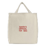 Santa's Official Toy Bag embroidered bags