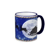 Santa's On His Way Coffee Mugs