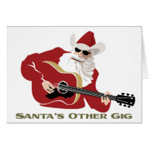 Santa's Other Gig Greeting Cards