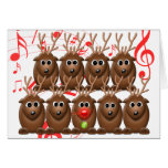 Santa's Reindeer Photo Christmas Greeting Card