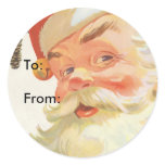 Santa's Secret Round Stickers