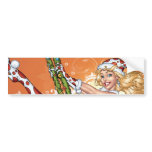 Santa's Sexy Blonde Polka Dot Pinup Helper bumper stickers