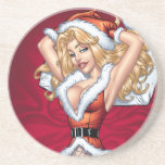 Santa's Sexy Blonde Wife in Satin Sheets by Al Rio coasters