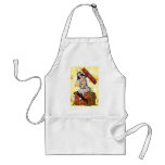 Santa's Sexy Christmas Present Pinup by Al Rio aprons