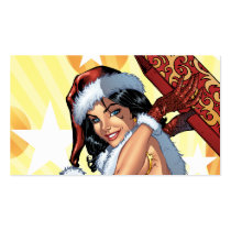 Santa's Sexy Christmas Present Pinup by Al Rio Business Cards
