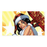 Santa's Sexy Christmas Present Pinup by Al Rio business cards
