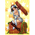Santa's Sexy Christmas Present Pinup by Al Rio photo sculptures