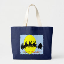 Santa's Sleigh Canvas Bag