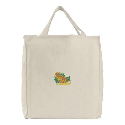 Santa's Sleigh Canvas Bag
