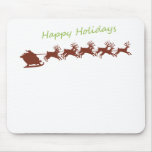 Santa's Sleigh Holiday Wish Mousepads