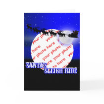 Santa's Sleigh Ride Photo Frame Card