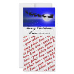 Santa's Sleigh Ride Photo Frame Customized Photo Card