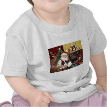 Santa's Two Japanese Chins Tee Shirt