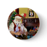 Santa's Two Whippets Buttons