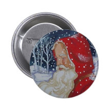 Santa's Walk Christmas Button