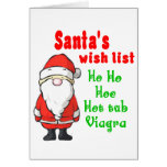 Santa's Wish List Ho Ho Hoe Hot tub Viagra Cards