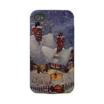 Santa's Workshop at the North Pole, Christmas Eve Iphone 4 Tough Cases