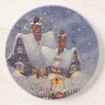 Santa's Workshop at the North Pole, Christmas Eve Drink Coasters