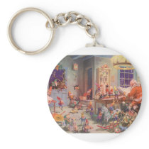 Santa's Workshop at the North Pole, Christmas Eve Key Chains