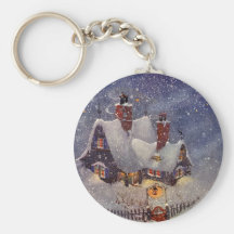 Santa's Workshop at the North Pole, Christmas Eve Key Chains