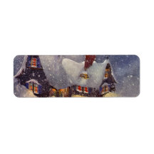 Santa's Workshop at the North Pole, Christmas Eve Return Address Label