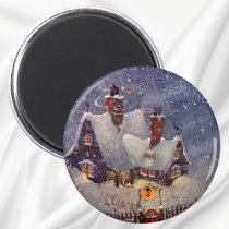 Santa's Workshop at the North Pole, Christmas Eve Magnets