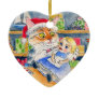 Santa's workshop cat Christmas ornament