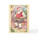 Santa's Workshop Vintage Greeting Card