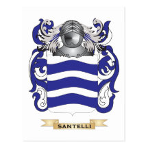 Santelli Coat of Arms (Family Crest) Post Card