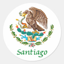 Santiago Mexican National Seal Stickers