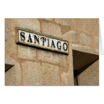 Santiago Street Sign Card cards