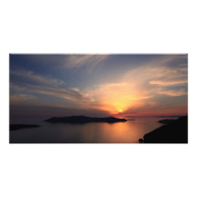 Santorini Drama - Thira, Santorini Personalized Photo Card