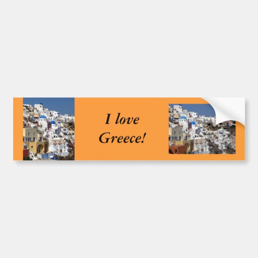 Santorini, Greece Bumper Sticker