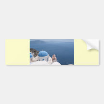 Santorini Greece Bumper Stickers