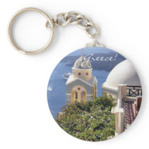Santorini, Greece Keychain