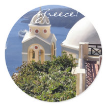 Santorini, Greece Round Sticker