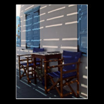 Santorini relaxing scene postcards