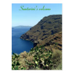 Santorini's volcano post card