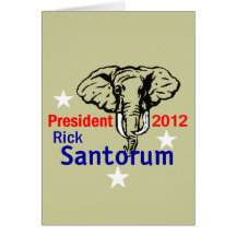 Santorum 2012 greeting cards
