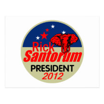 Santorum 2012 post card