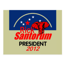 Santorum 2012 post card