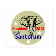 Santorum 2012 postcard