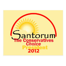 Santorum 2012 postcards