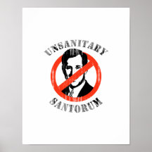 Santorum antihygiénique Faded.png Posters