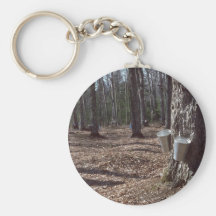 Sap buckets in the sugar bush from the Forest Key Chains