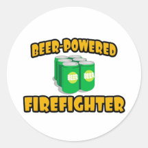 Sapeur-pompier Bière-Actionné Autocollants