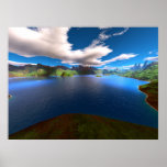 Sapphire Blue Lagoon Posters