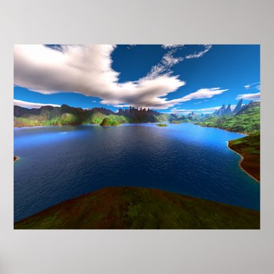 Sapphire Blue Lagoon Posters by KiDAcE