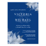 Sapphire Blue & White Floral Wedding Invitations