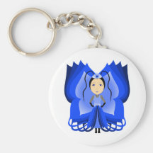 Sapphire Butterfly Princess Key Chain